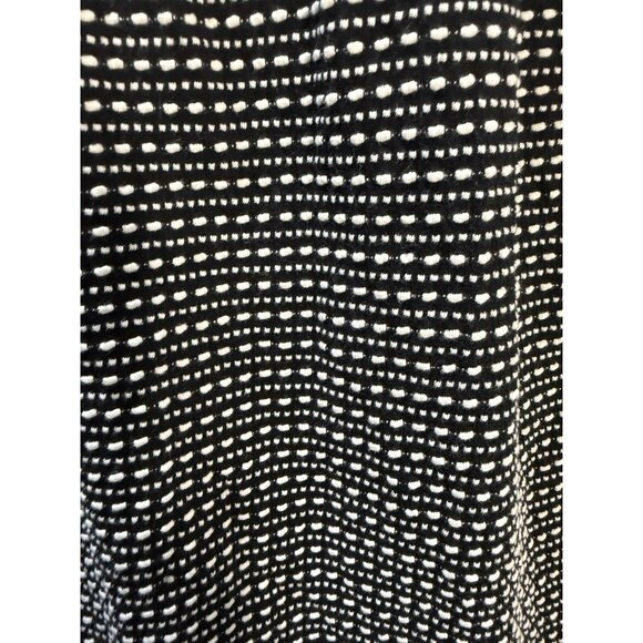 Loft Black & White Textured Button-Back Dress With 3/4 Sleeves Size S - Picture 10 of 10